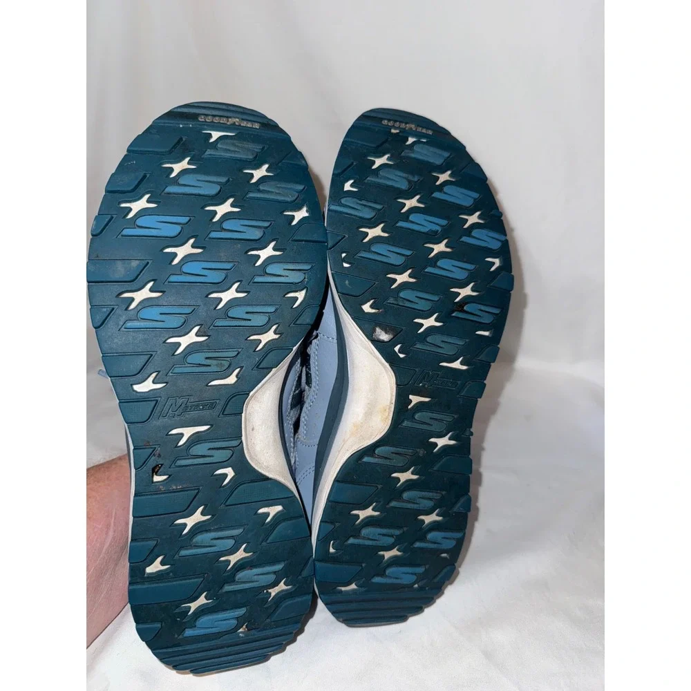 Skechers GOrun Go Trail 128719 Blue Grey Athletic Running Shoes Womens 9